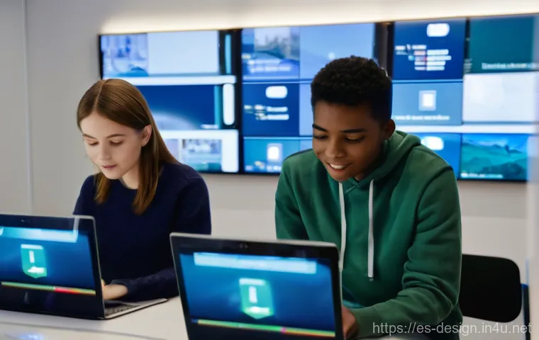 앱 디자인 사용자 테스트 - **Prompt:** A modern, brightly lit user testing lab where a diverse group of teenagers and young adu...